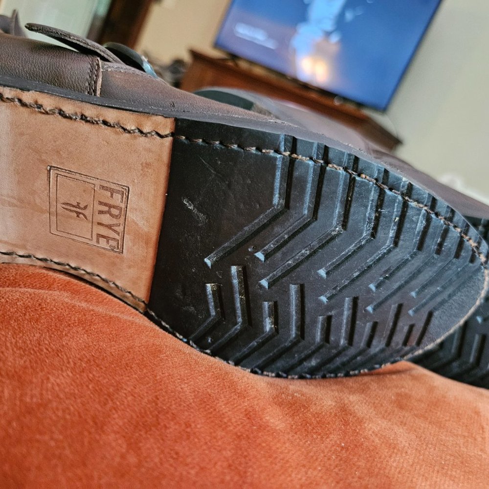 Frye Brown Leather Ankle Harness Boots - Picture 10 of 12